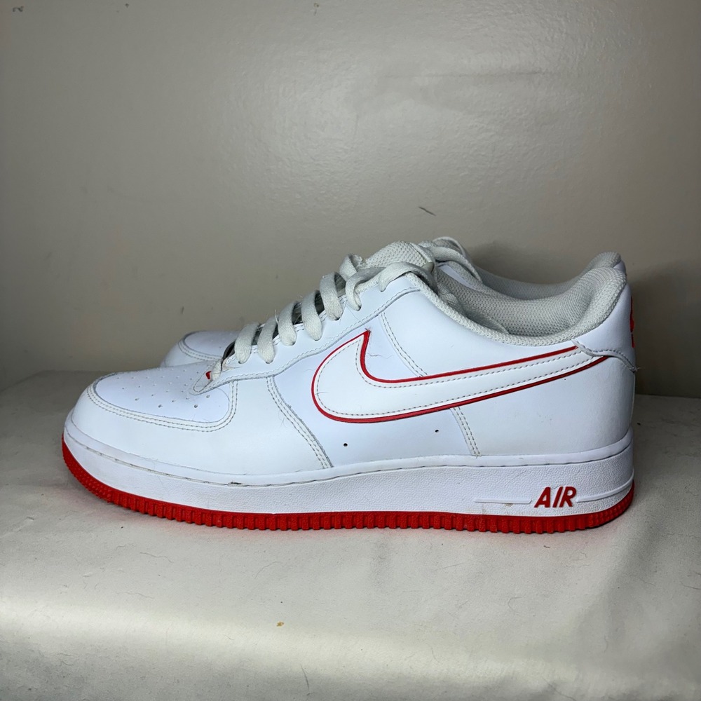 Nike Air Force 1 Low White University Red DV0788-102 Mens Size 11